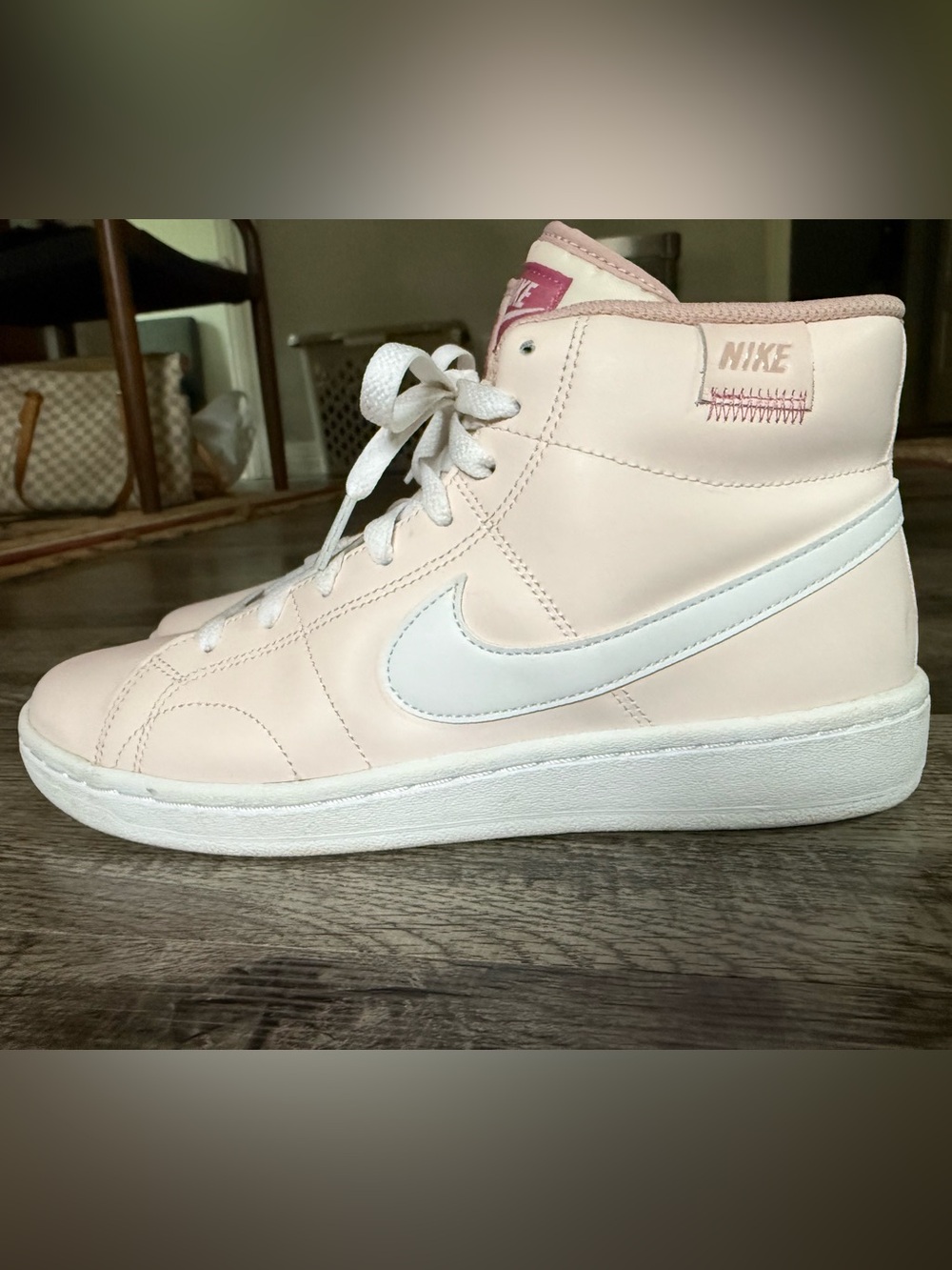 Nike Court Royale Women's Pale Pink High-Top Sneakers - Picture 2 of 10